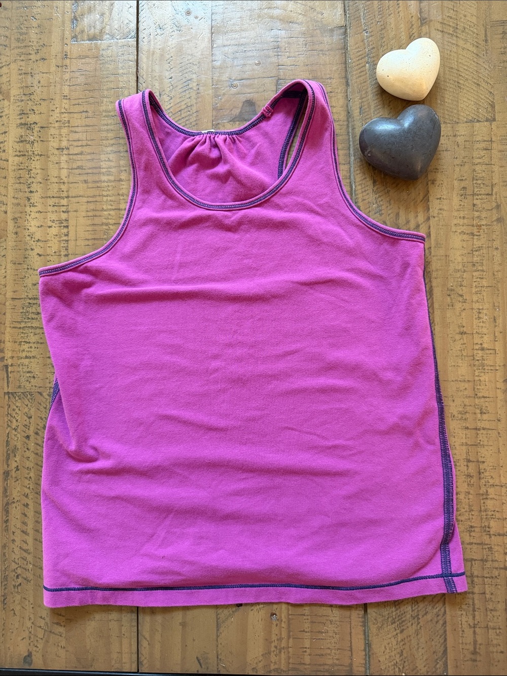 Ivivva Bright Pink Racerback Tank with Contrast Trim